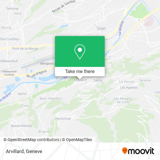 Arvillard map