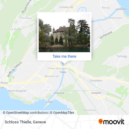 Schloss Thielle map