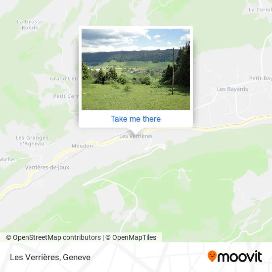 Les Verrières map