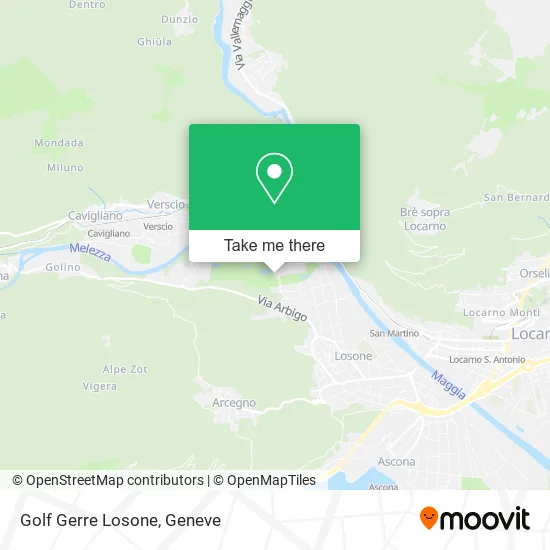 Golf Gerre Losone map