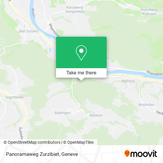 Panoramaweg Zurzibiet map