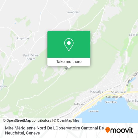 Mire Méridienne Nord De L'Observatoire Cantonal De Neuchâtel plan