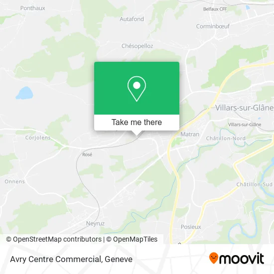 Avry Centre Commercial map