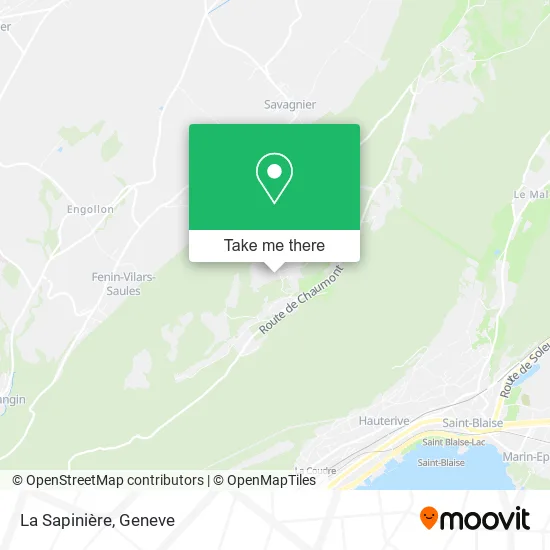 La Sapinière map