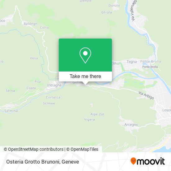 Osteria Grotto Brunoni map