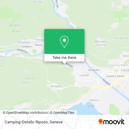 Camping-Ostello Riposo map