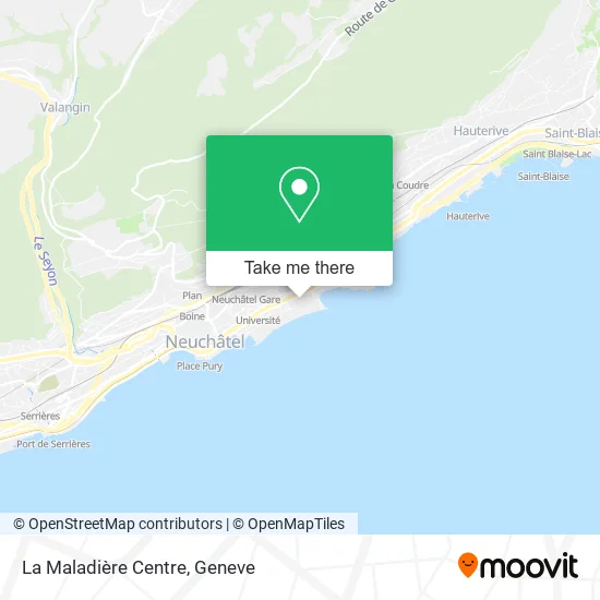 La Maladière Centre map