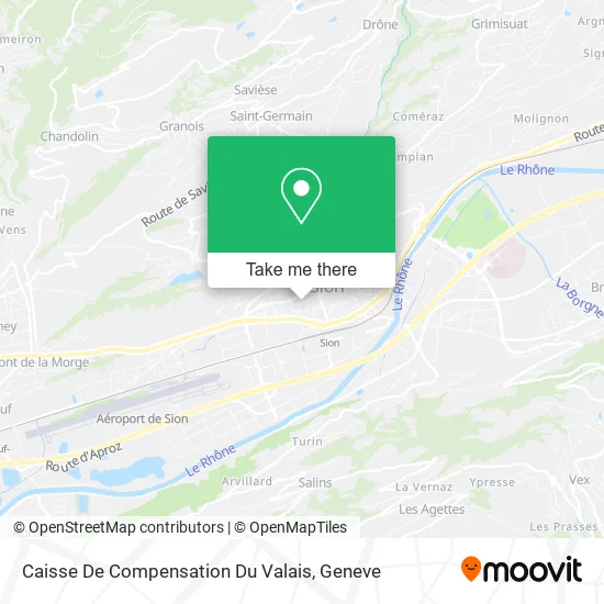 Caisse De Compensation Du Valais map