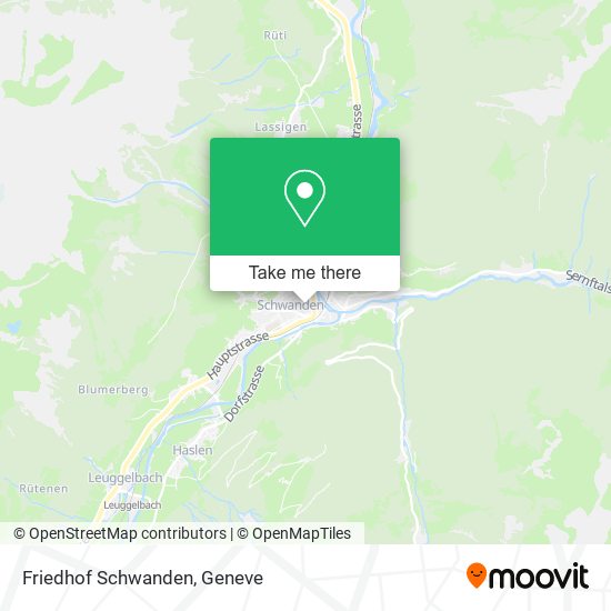 Friedhof Schwanden map