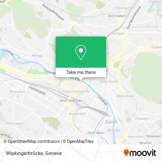 Wipkingerbrücke map