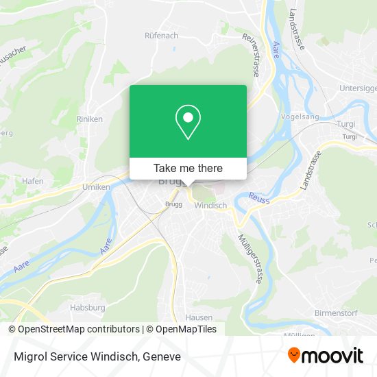 Migrol Service Windisch map