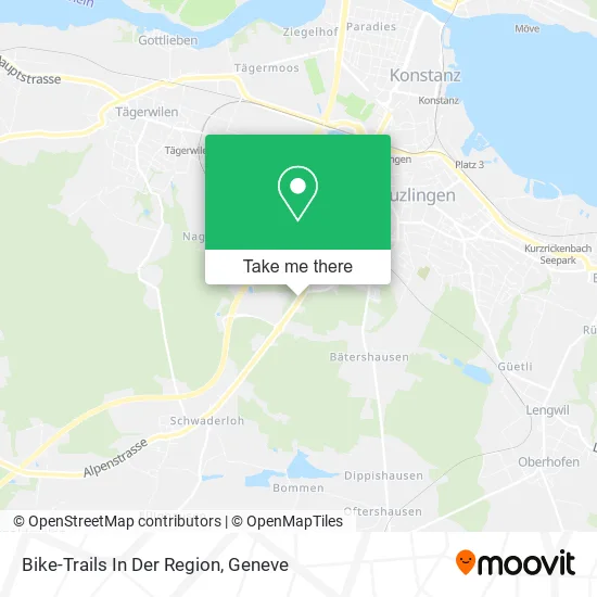 Bike-Trails In Der Region map