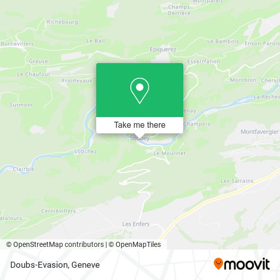 Doubs-Evasion map