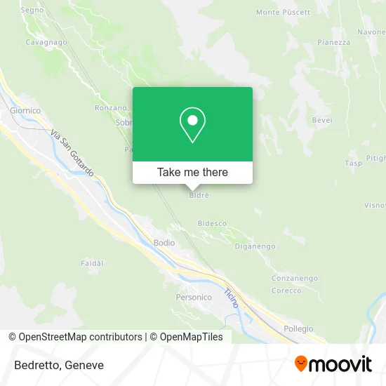 Bedretto map