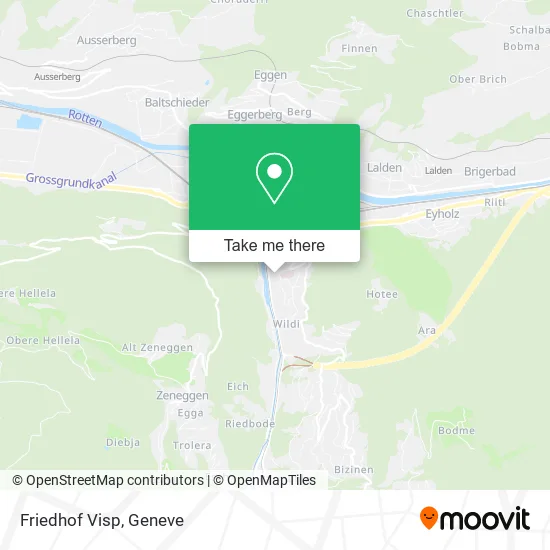 Friedhof Visp map