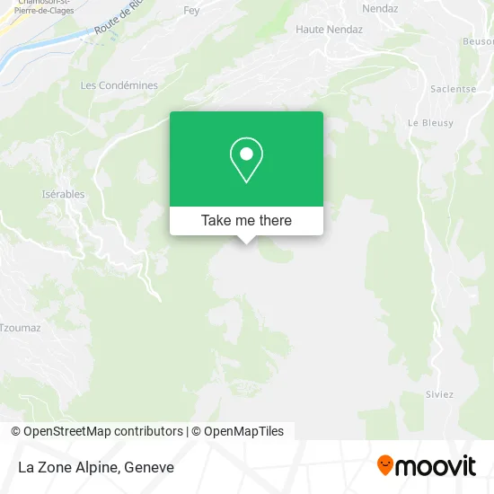 La Zone Alpine map