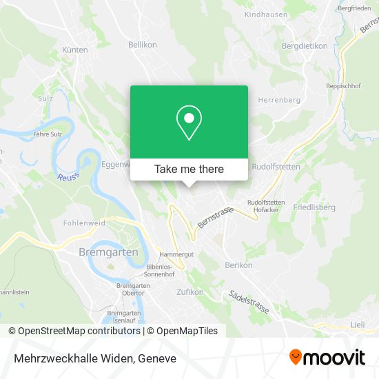 Mehrzweckhalle Widen map