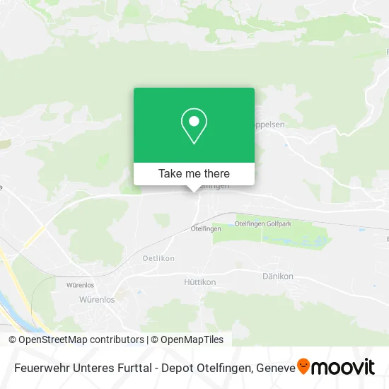 Feuerwehr Unteres Furttal - Depot Otelfingen map
