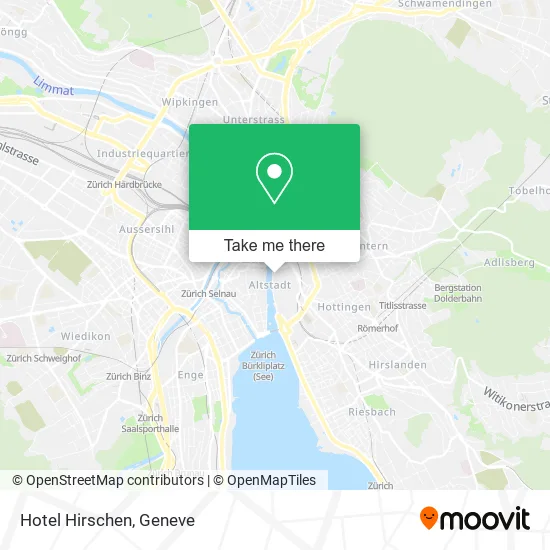 Hotel Hirschen map