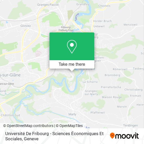Université De Fribourg - Sciences Économiques Et Sociales map