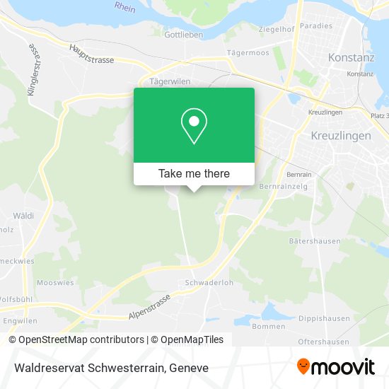 Waldreservat Schwesterrain map