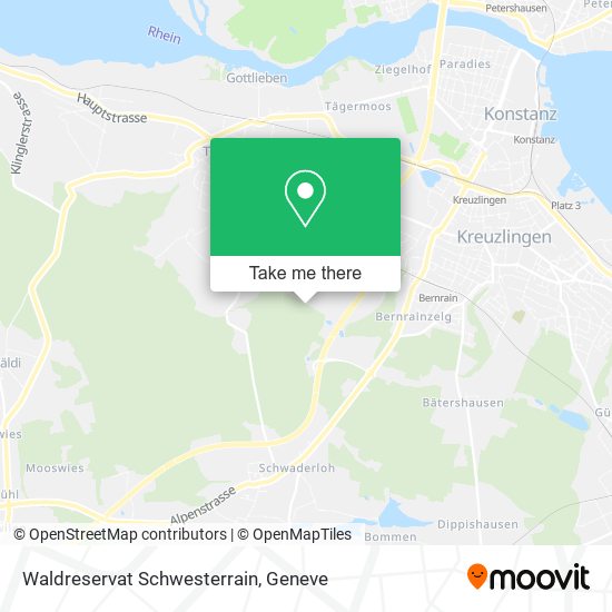 Waldreservat Schwesterrain map