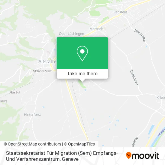 Staatssekretariat Für Migration (Sem) Empfangs- Und Verfahrenszentrum map