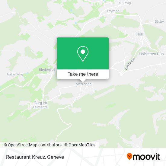 Restaurant Kreuz map