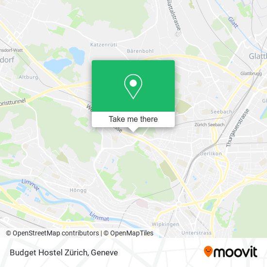 Budget Hostel Zürich map