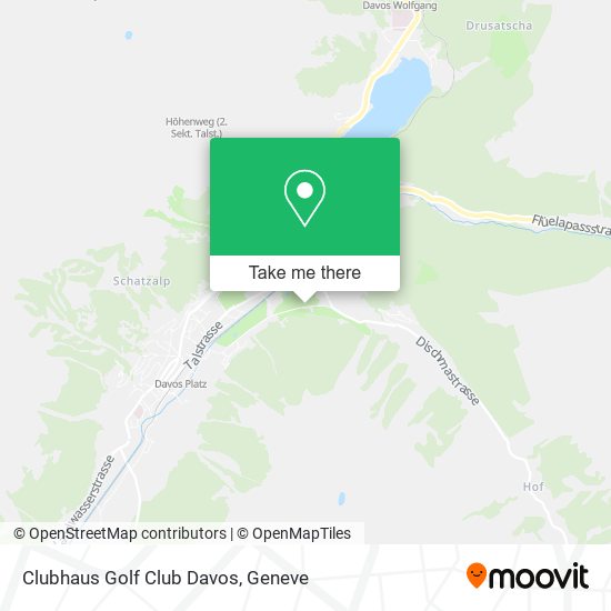 Clubhaus Golf Club Davos map