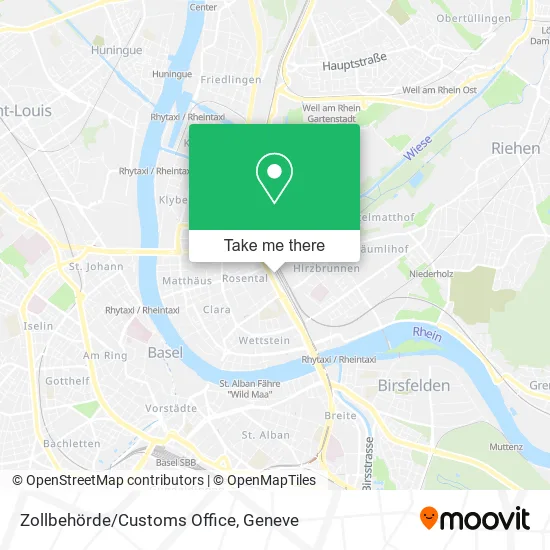 Zollbehörde/Customs Office map