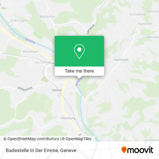 Badestelle In Der Emme map