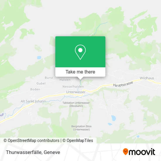 Thurwasserfälle map