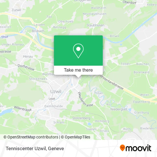 Tenniscenter Uzwil map