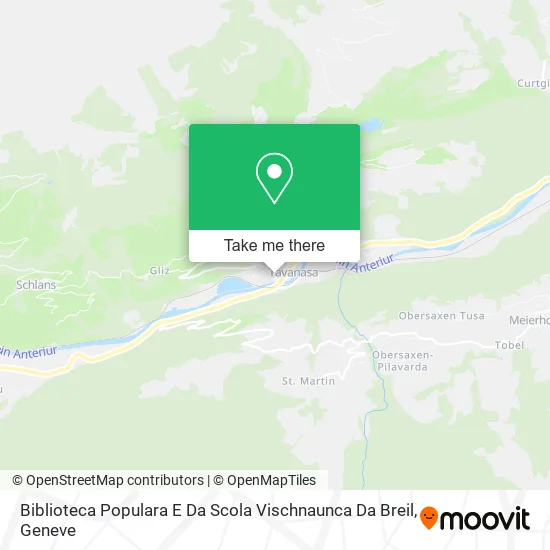 Biblioteca Populara E Da Scola Vischnaunca Da Breil map