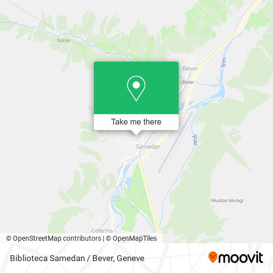 Biblioteca Samedan / Bever map