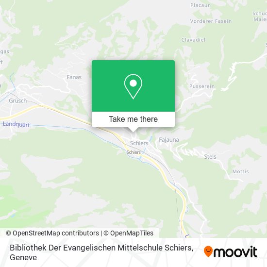 Bibliothek Der Evangelischen Mittelschule Schiers map