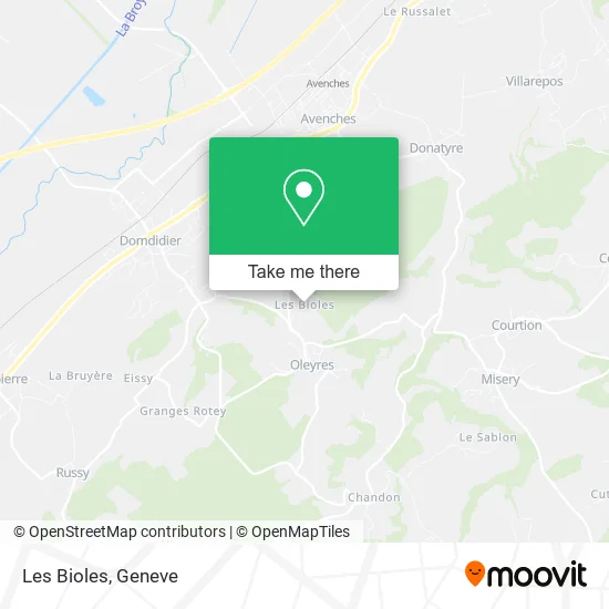 Les Bioles map