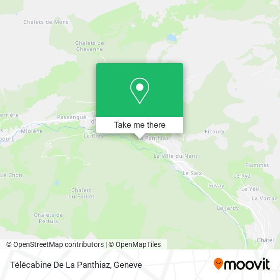 Télécabine De La Panthiaz map