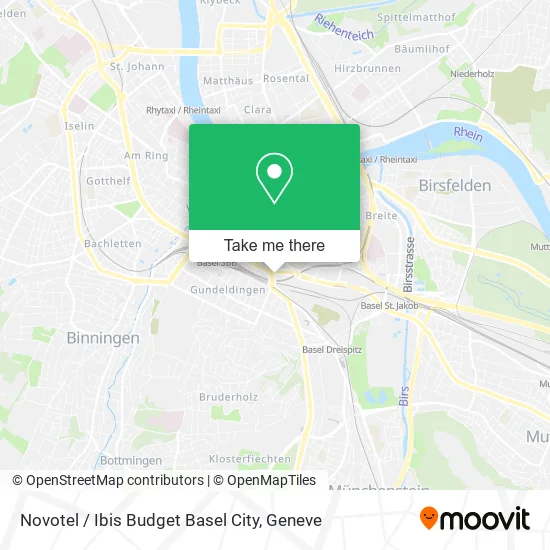 Novotel / Ibis Budget Basel City map