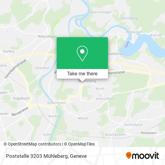Poststelle 3203 Mühleberg map