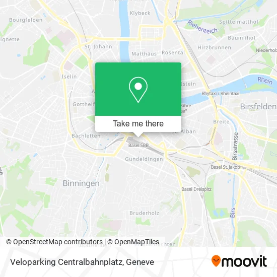 Veloparking Centralbahnplatz map