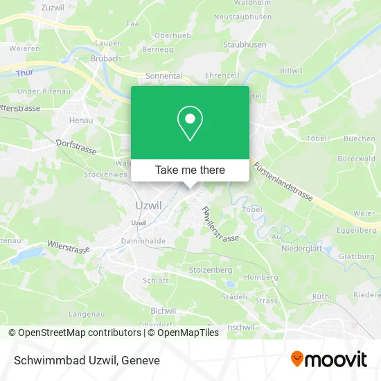 Schwimmbad Uzwil map