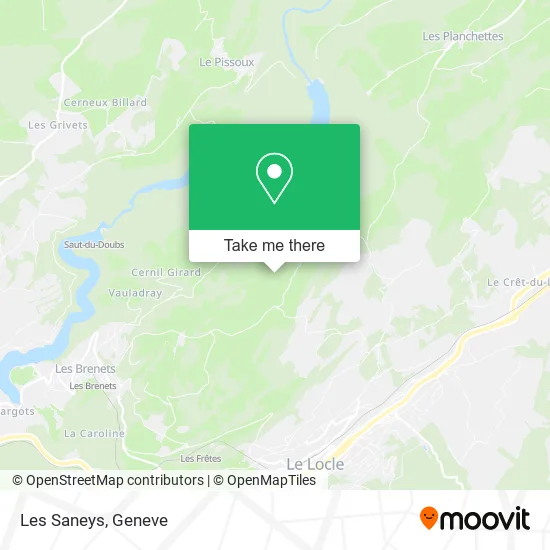 Les Saneys map