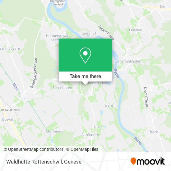 Waldhütte Rottenschwil map
