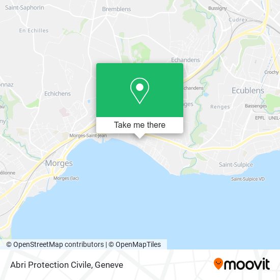 Abri Protection Civile map