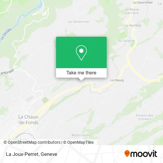La Joux-Perret map
