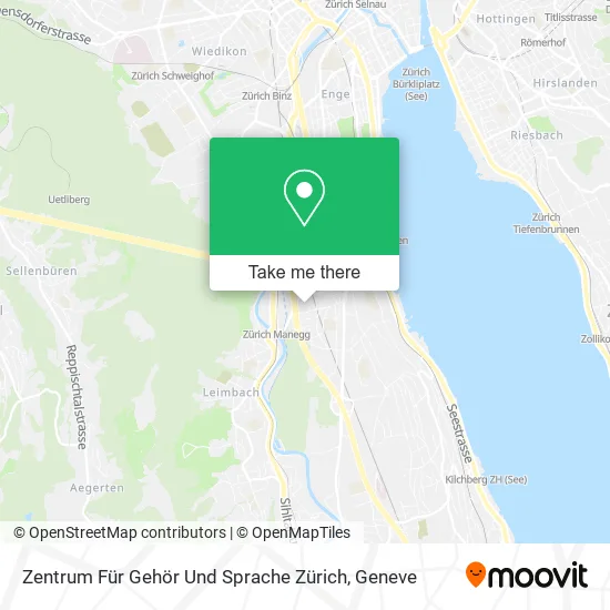 Zentrum Für Gehör Und Sprache Zürich map