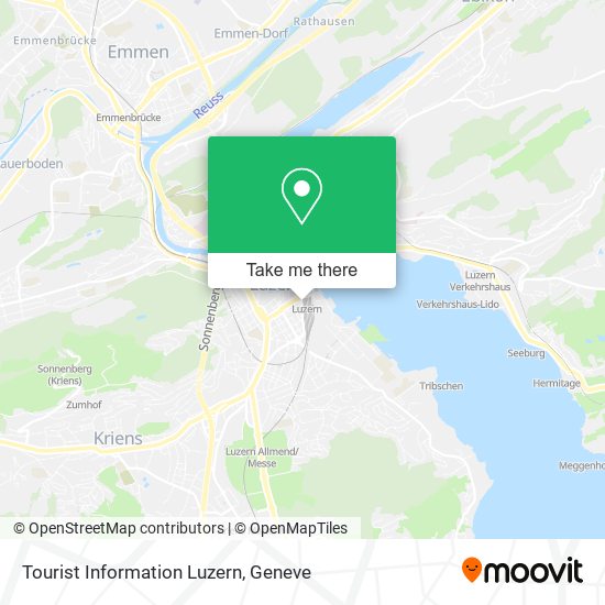 Tourist Information Luzern map