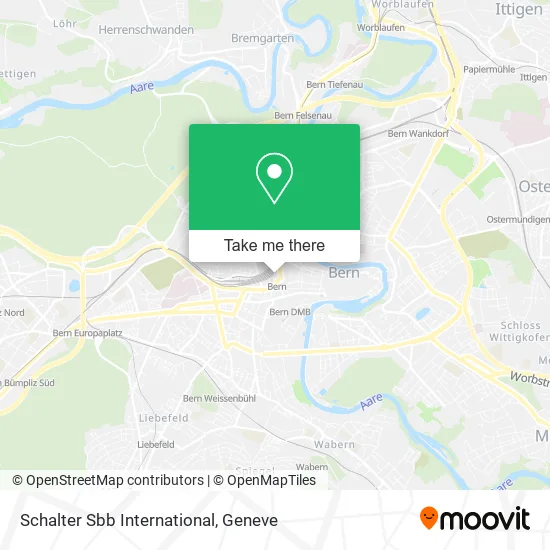 Schalter Sbb International map